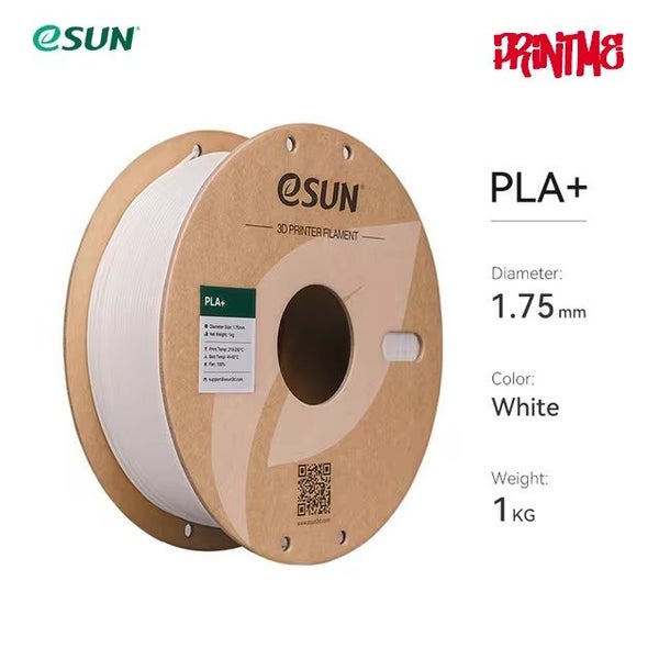 eSUN PLA+ WHITE 1.75mm 3D PRINTER FILAMENT 1kg/2.2lbs Carousel 1