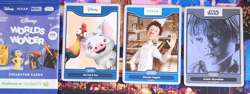 Woolworths Disney World of wonder cards x3 Carousel 1