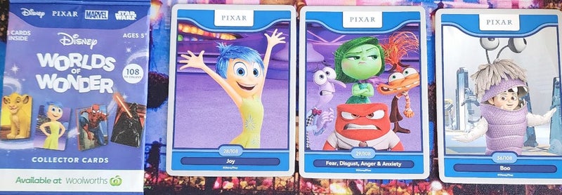 Woolworths Disney World of wonder cards x3 Carousel 1