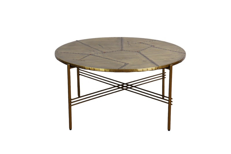 TNC Crosshatch Copper Coffee Table, AT166L Carousel 1
