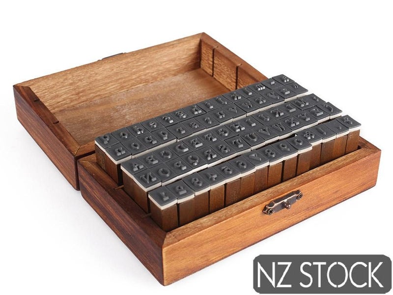 Wooden Alphabet Stamps Set 70pcs Carousel 2
