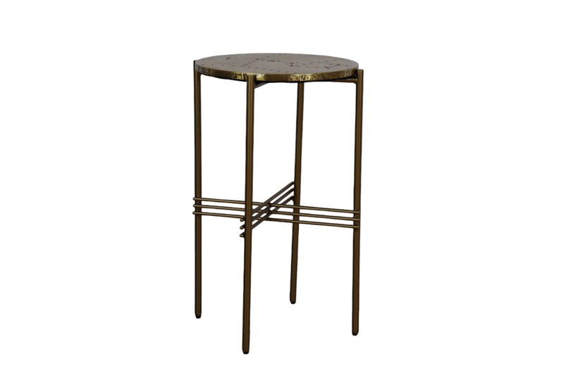 TNC Crosshatch Copper Side Table, AT166S Carousel 2