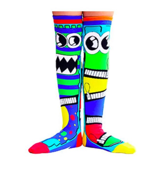 MADMIA Monster Toddlers Boy s Long Knee High Socks - Unisex - Multicolour Carousel 2