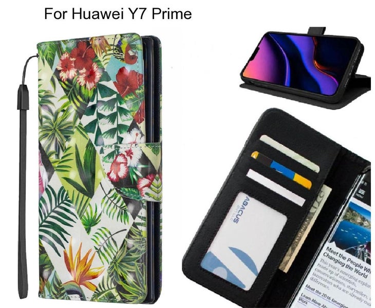 Huawei Y7 Prime Case Leather Wallet Case 3D Pattern Printed Carousel 1