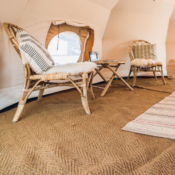 Hand Woven 3 Metre Bell Tent, Tipi, Yurt Jute Mat Carousel 2
