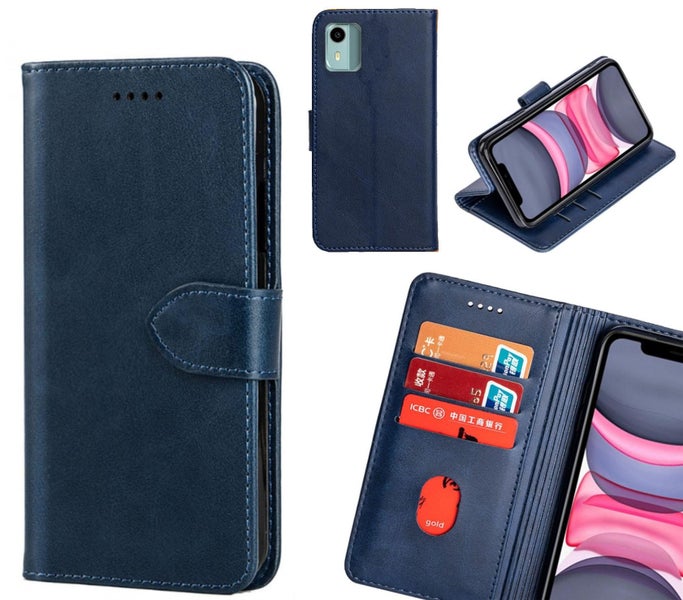 Nokia C12 Case Premium Leather ID Wallet Case Carousel 1