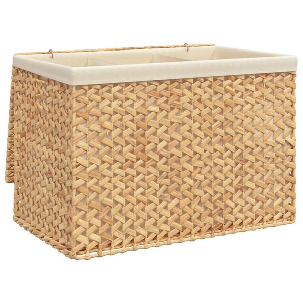 Laundry Basket With 3 Sections 75X42.5X52 Cm Water Hyacinth Laundry Baskets & Ha Carousel 1