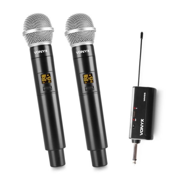 Dual Wireless Microphone Plug-and-Play Set UHF Carousel 1