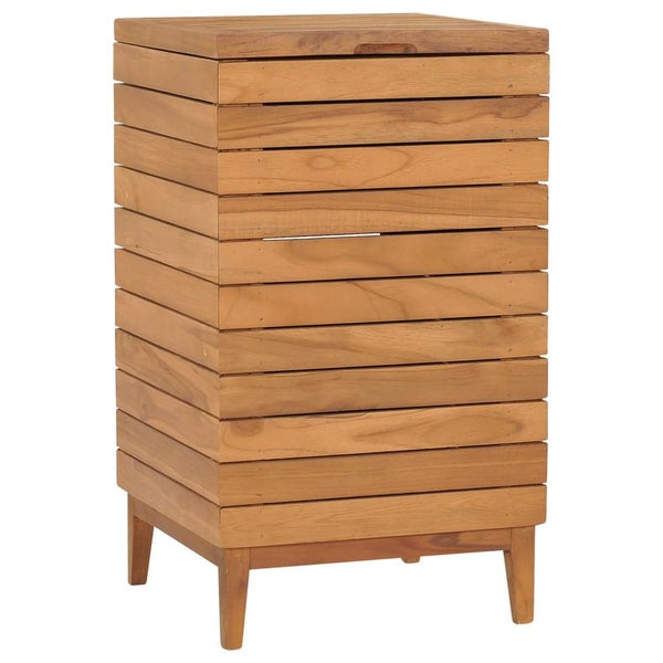 Laundry Basket 40X40x70 Cm Solid Teak Wood Laundry Baskets & Hampers Carousel 1