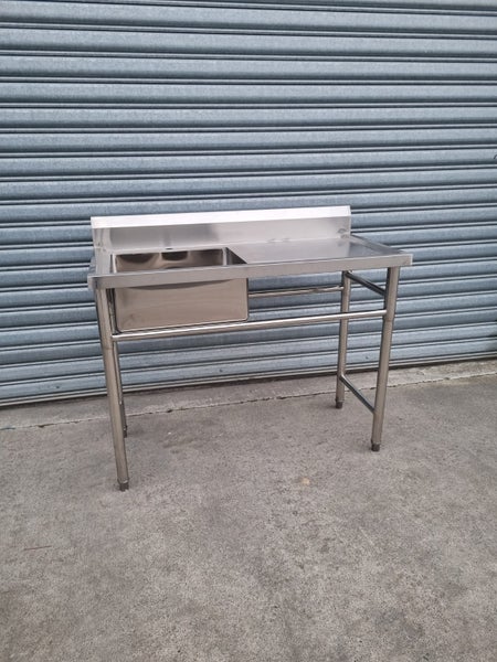 Stainless Steel Bench 1800 x 600 x 900 LEFT SIDE Sink 304 Grade Carousel 2
