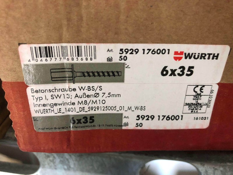 Concrete Anchor Bolt 6MM X 35MM ( box of 50 pcs) Carousel 3