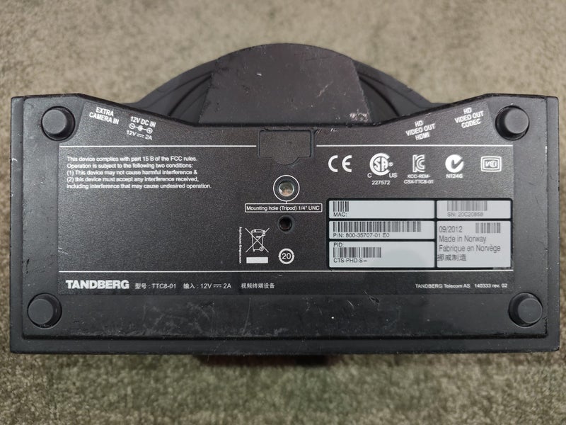 Cisco Tandberg Video Conference Camera TTC8-01 Power Supply Adapter - No Cable Carousel 5