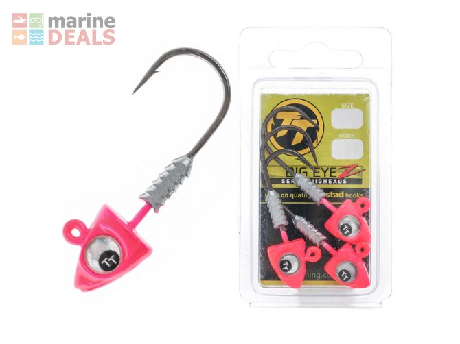 TT Lures Big EyeZ Jig Heads Pink Silver Qty 3 3/4… Carousel 1
