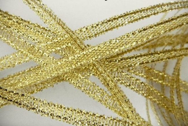 5 Mtrs. GOLD ORGANZA RIBBON 4mm Carousel 1