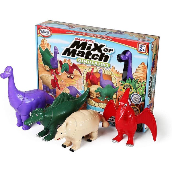 Popular Playthings Magnetic Mix or Match Dinosaurs 2 Animal Figure Toy Kids 2y+ Carousel 1
