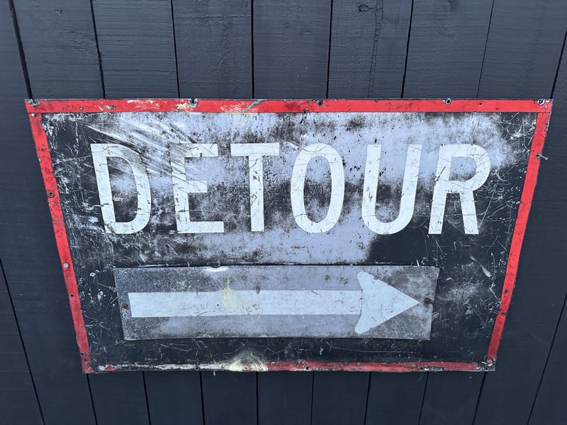 DETOUR large vintage sign Carousel 1