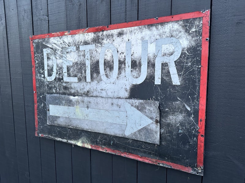 DETOUR large vintage sign Carousel 2