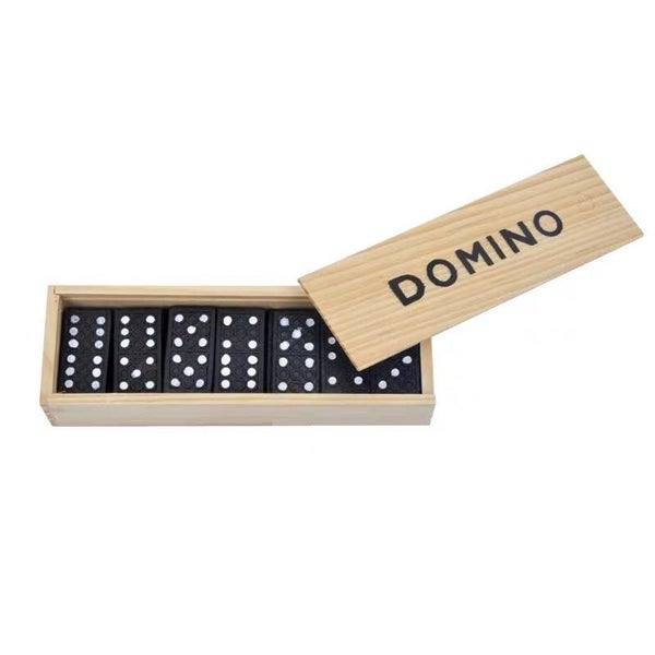 Wooden Dominoes Game Set 28Pc Carousel 1