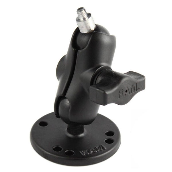 RAM Camera Mount (1/4"-20 male thread) with Drill-Down Double Ball Base - Short Carousel 1