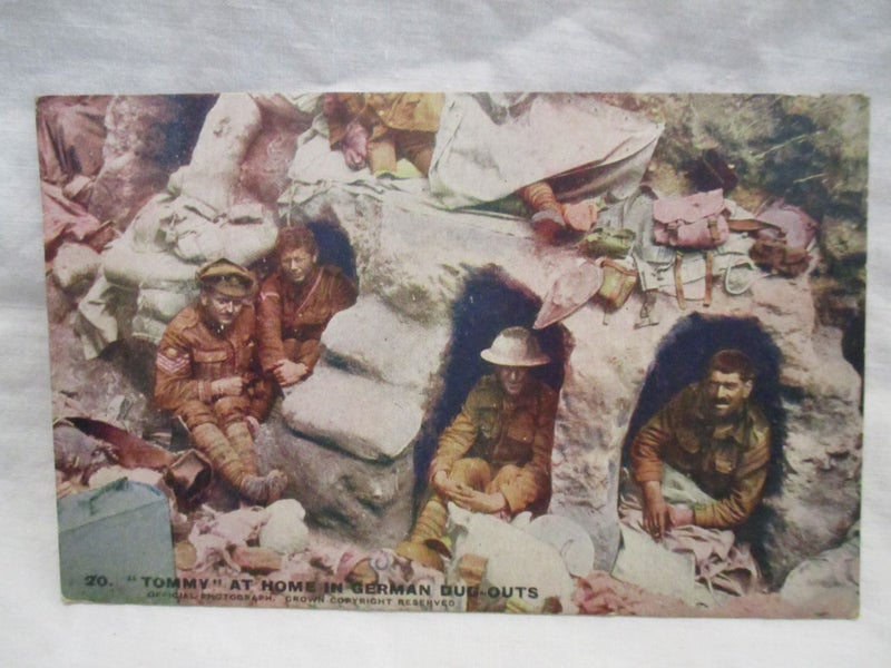 Tommy at Home in German Dug Outs Postcard - BH 4037 Carousel 1