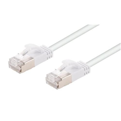 Dynamix PLSSW-C6A-2 2m Cat6A S/FTP White Ultra-Slim Shielded 10G Patch Lead Carousel 1