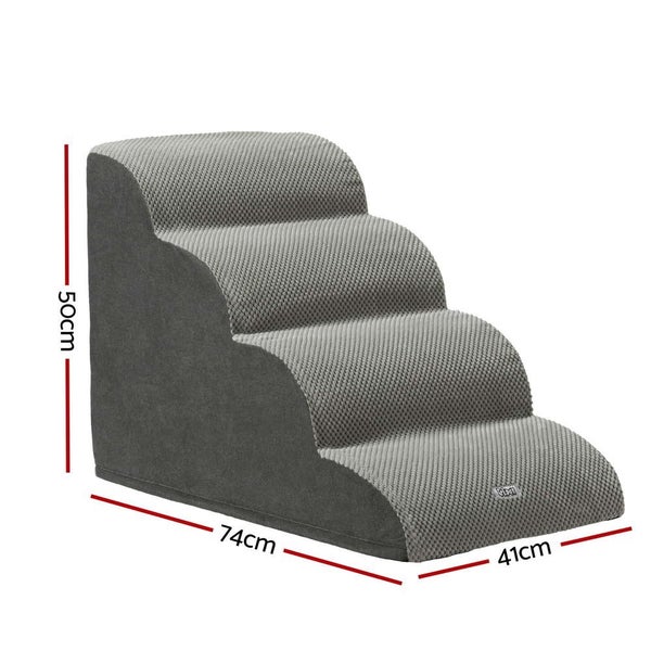 Dog Ramp Steps Foam 4 Tier Pet Stairs For Bed Sofa Car Portable Indoor Carousel 2