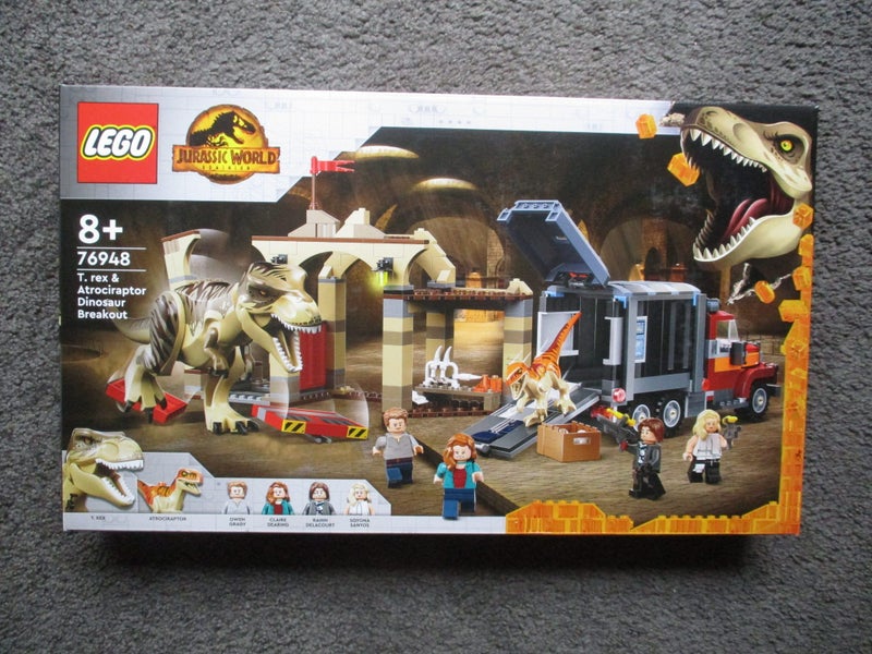 LEGO JURASSIC WORLD 76948 T. REX & ATROCIRAPTOR DINOSAUR BRAND NEW RETIRED SET Carousel 1