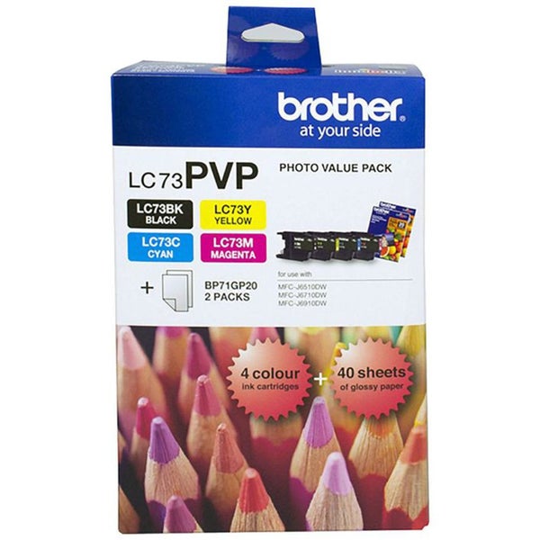 Original Brother LC73PVP LC-73 4 Colours Value Pack Ink Cartridge Toner Carousel 1