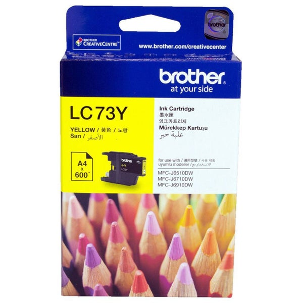 Original Brother LC73Y LC-73 YELLOW Ink Cartridge Toner High Yield Carousel 1