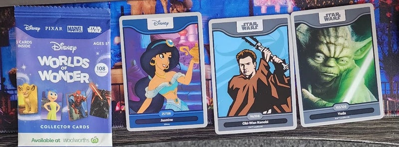 Woolworths Disney World of wonder cards x3 Carousel 1