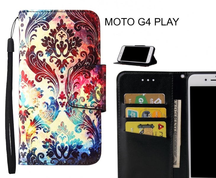 MOTO G4 PLAY Case wallet fine leather case printed Carousel 1