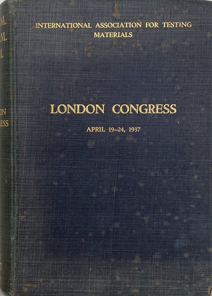 LONDON CONGRESS APRIL: International Association For Testing Materials 1937 Carousel 1