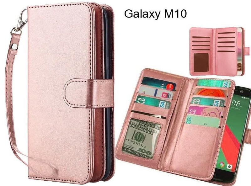 Galaxy M10 case Double Wallet leather case 9 Card Slots Carousel 1