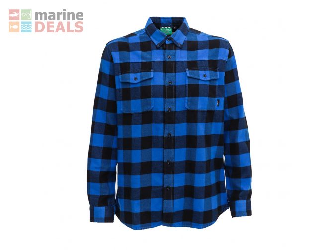 Ridgeline Organic Mens Check Shirt Blue XL Carousel 1