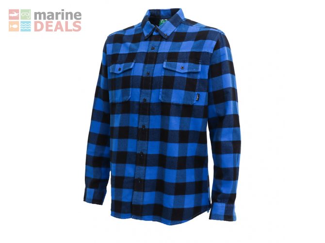 Ridgeline Organic Mens Check Shirt Blue XL Carousel 2