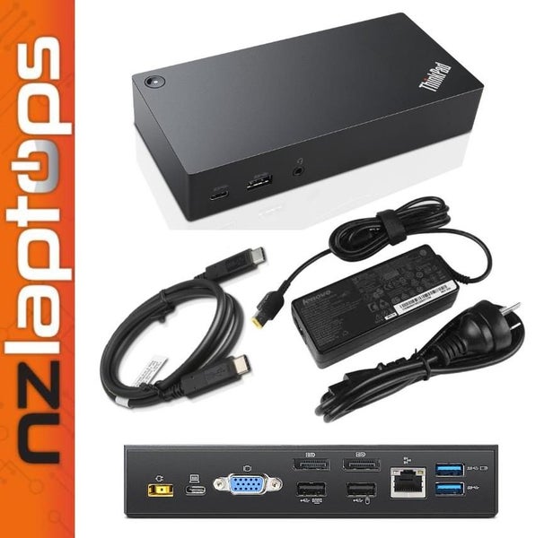 Lenovo ThinkPad USB-C Dock (40A9) + 90W Adapter Carousel 1