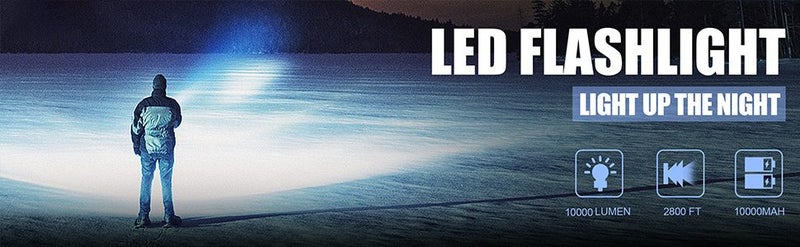 Rechargeable spotlight,Super Bright 1000,000 LM LED Flashlight Handheld Spotligh Carousel 2
