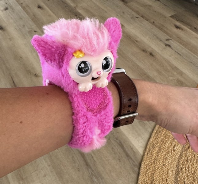 Cute Bright Pink Wrapples interactive critter wristband Carousel 1
