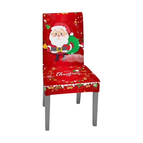 2pcs Christmas Chair Cover Xmas Santa Chair Slipcover Creative Pattern Dining Ch Carousel 2