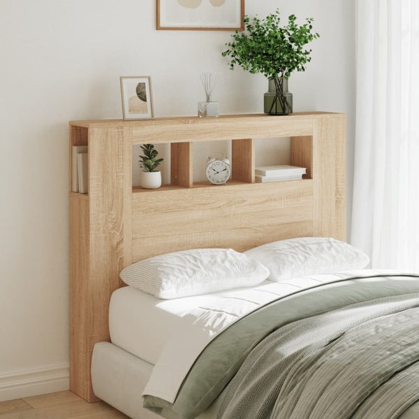 Led Headboard Sonoma Oak 120X18.5X103.5 Cm Engineered Wood Headboards & Footboa Carousel 2