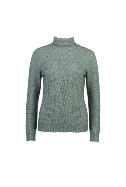 Possum Merino Polo Neck Jersey with Lace Detail Carousel 8
