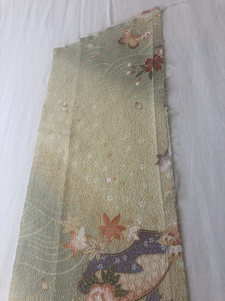 Japanese Kimono Vintage Silk Panel Fabric Piece Carousel 2