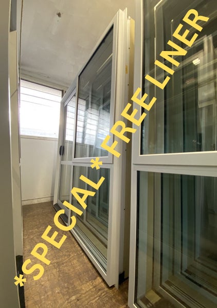 *SPECIAL* NEW Double Glazed Aluminium Ranchslider Door 1800 x 2000 Arctic White Carousel 1