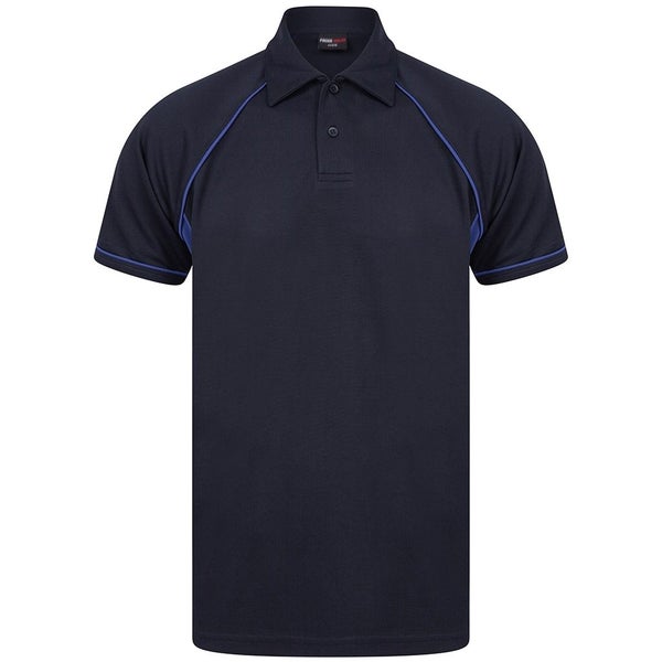 Finden And Hales Mens Performance Piped Polo Shirt Carousel 1