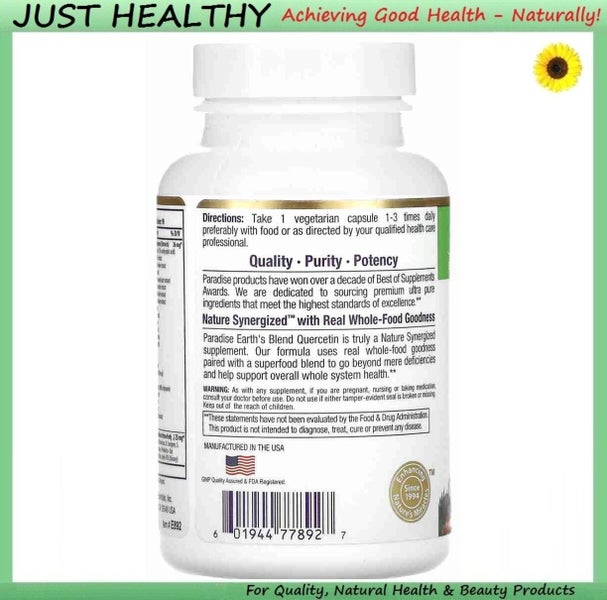 QUERCETIN 500 MG + SUPERFOOD IMMUNE FORMULA - 90 VEGE CAPS Carousel 3