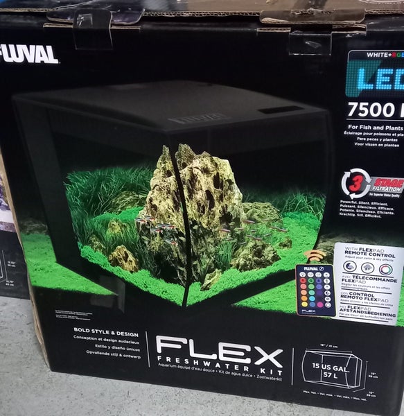 57L Fluval Flex. New WHITE Carousel 1