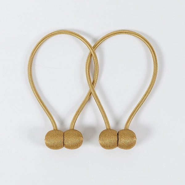 4PCS Magnetic Curtain Tieback Set Ball Holdbacks Buckle Clips Hooks -Gold Carousel 1