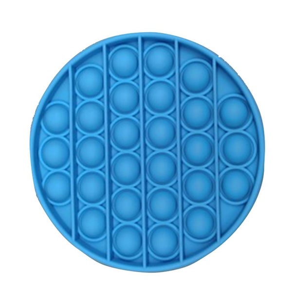 2Pcs Silicone Bubble Popping Toy Stress Reliever Sensory Fidget Game - Blue Carousel 1