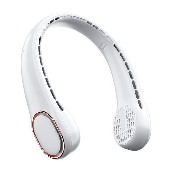 Portable Rechargeable Bladeless Neck Fan Hands-Free Wearable Cooling Fan-White Carousel 1