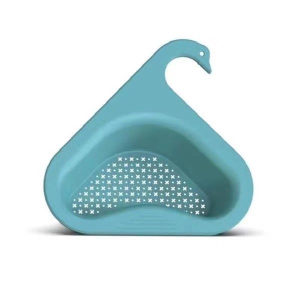 Kitchen Sink Filter Shelf Triangular Strainer Fruit Vegetable Drainer Rack Blue Carousel 1